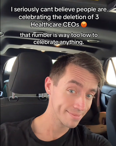 I seriously cant believe people are celebrating the deletion of 3
Healthcare CEOs
that number is way too low to celebrate anything.